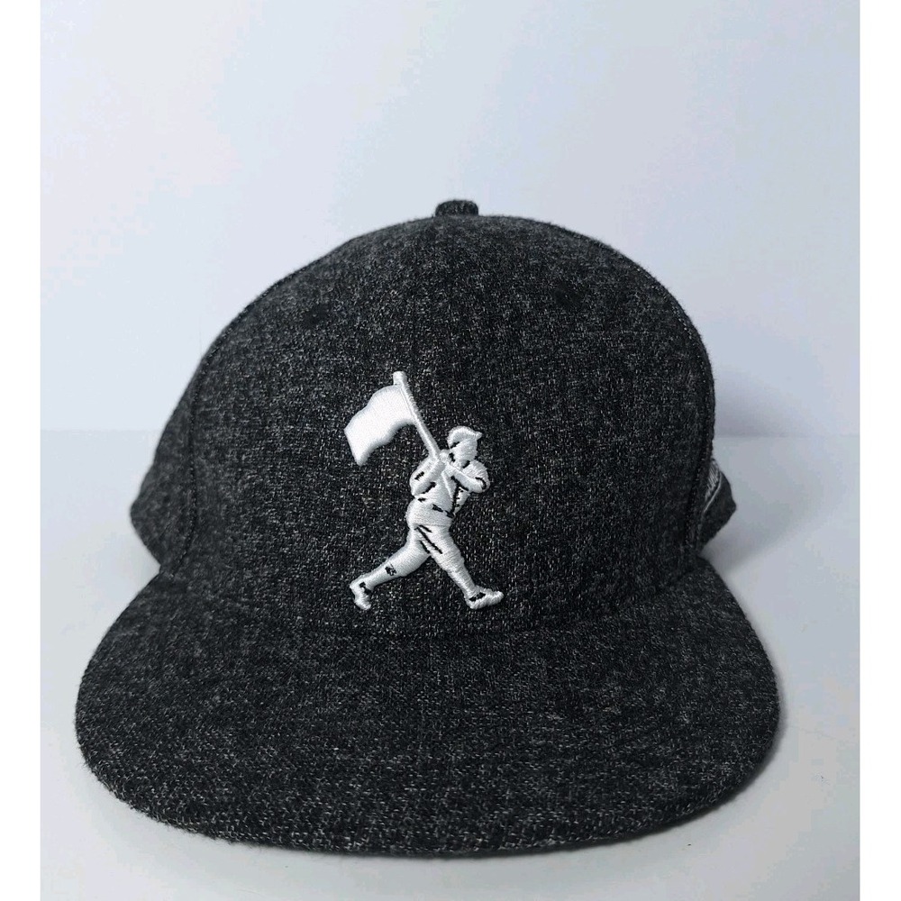Baseballism Hat Grey Wool Flagman Snapback Baseball Cap Class Tradition Sz 7 3/4